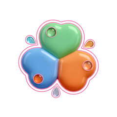 Glossy Four Leaf Clover Illustration