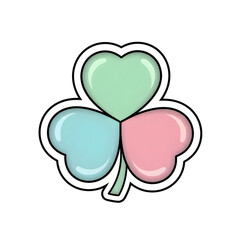 Cute Pastel Four Leaf Clover Icon