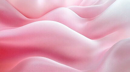 Smooth flowing pink abstract waves with soft gentle curves creating a serene and calming visual effect