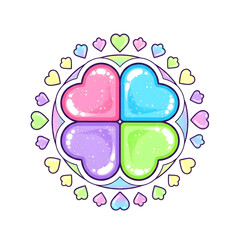 Celtic Knot Heart Pastel