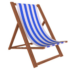 beach chair on white background
