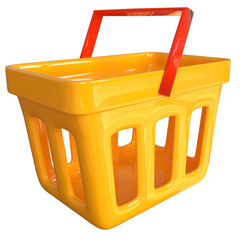basket plastic container sale isolated 3d rendered illustration