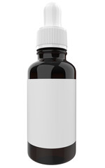 plastic bottle serrum isolated 3d rendered illustration