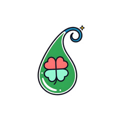 Teardrop Shamrock Leaf