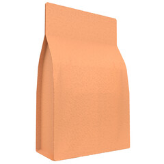 brown paper bag 3D render isolated illustration