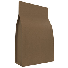brown paper bag 3D render isolated illustration