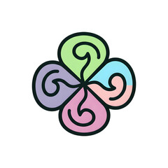 Clover Outline Pattern