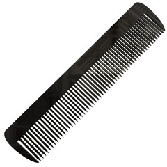 Hair comb 3D render isolated illustration