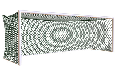 soccer goal net 3D render isolated illustration