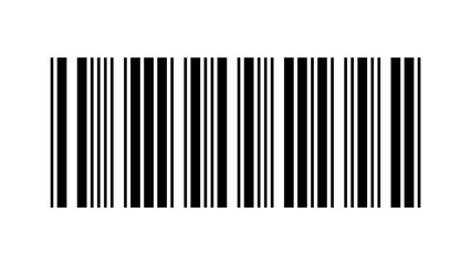 Isolated Black Barcode on White Background Illustration PNG