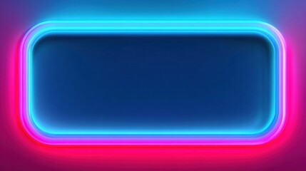 Neon Blue-Pink Cyber Gradient With Glossy Depth and Blank Center for Creative Design Projects on the Digital Canvas