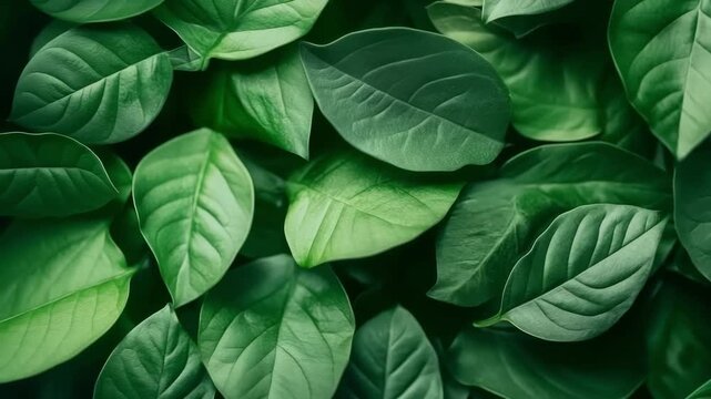 Lush green foliage presenting a vibrant natural pattern and organic texture