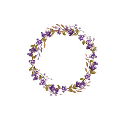 flower wreath isolated on white