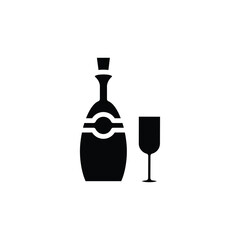 Champagne solid icon vector design good for web or mobile app