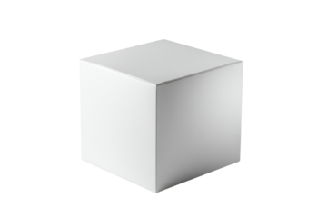 White cube object isolated on black background with subtle lighting image, Png On White Background, Isolated on Transparent Background, Cut Out