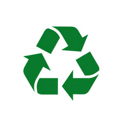 Obraz premium Green recycling symbol with three arrows on black background recycle, Png On White Background, Isolated on Transparent Background, Cut Out