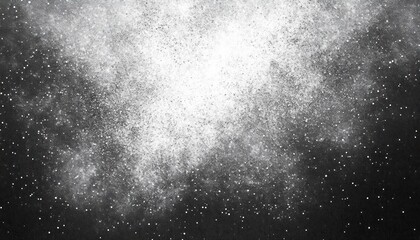 Vast starry night sky with dense cluster of tiny white stars and nebulous cloud of cosmic dust creating a dramatic and expansive space scene