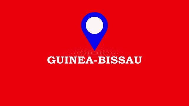 Haiti Location Symbol. Haiti country name text down location pin pointer icon red background.
