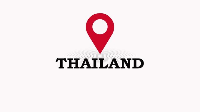 Thailand Map Marker Logo Concept.