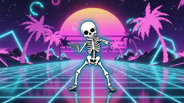 Neon Skeleton dance