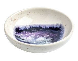 Ceramic bowl with a galaxy-inspired interior design, a beautiful artistic piece