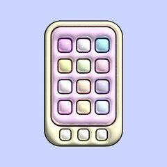 3Dのぷっくり携帯アイコン⭐︎