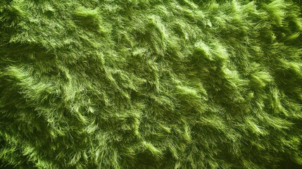 Close-up view of dense, vibrant green moss with soft, textured, and lush appearance