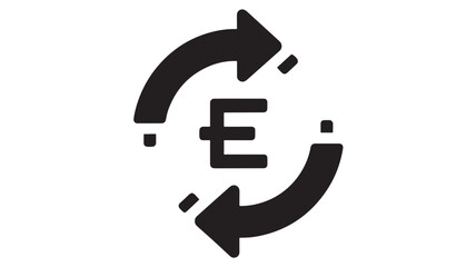 Fototapeta premium Streamline your finances with this sleek euro symbol icon, perfect for banking, trading, and investment designs showcasing money flow and global commerce success stories