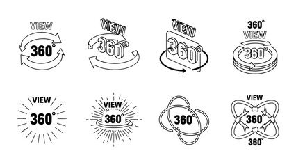 360 view icons collection
