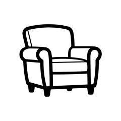 Armchair icon isolated on transparent background