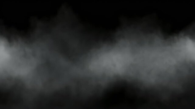 An atmospheric view of dark, billowing fog
