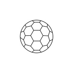 Fototapeta premium Outline of a soccer ball isolated on transparent background