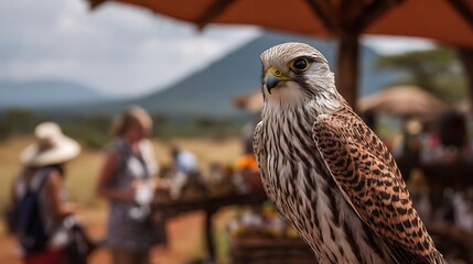 A fierce hunter, the Red-tailed Hawk in flight is a majestic bird of prey with keen yellow eyes and powerful brown feathers, a true spectacle of wildlife and nature