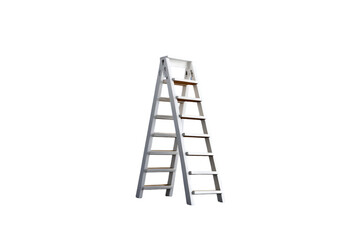 Professional white step ladder ready for home improvement projects and reaching new heights with confidence