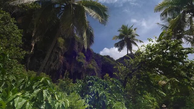 Playa fronton  Saman&aacute;, Rep&uacute;blica DominicanaLa cascada tiene una altura de aproximadamente 40 metros, aunque algunas fuentes la describen con una ca&iacute;da de hasta 50 metros o 164 pies (unos 50 metros). 