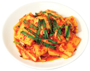 Spicy Korean Nabak Kimchi with Sliced Radish