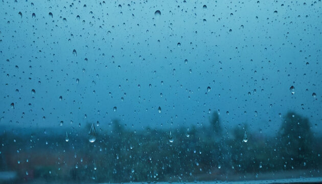 Texture of a drop of rain on a glass wet transparent background
11