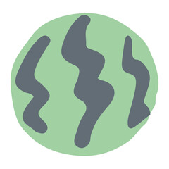 Obraz premium 幼稚園・保育園の年間行事アイコン｜スイカ割り（Watermelon Game）