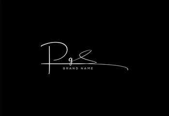 PG letter beauty cursive handwriting logo. vector logo| abstract logo| minimalist logo| brand identity| calligraphy design.