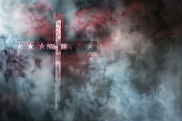 cross in the clouds