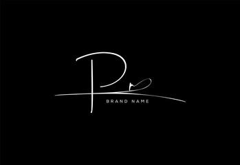 PR letter beauty cursive handwriting logo. vector logo| abstract logo| minimalist logo| brand identity| calligraphy design.