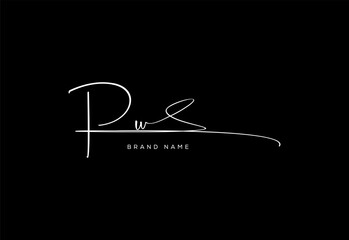 PW letter beauty cursive handwriting logo. vector logo| abstract logo| minimalist logo| brand identity| calligraphy design.