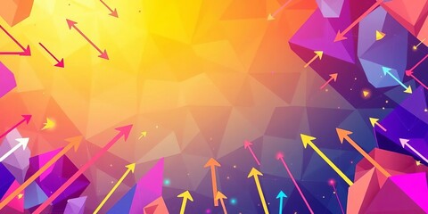 Abstract geometric shapes forming a vector field, arrows indicating direction, physics, gradient