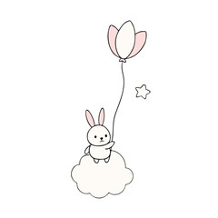 easter bunny vector illustration