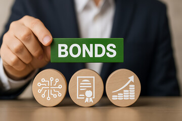 Bonds investment Business Finance concept. Corporate Bond Banking Market Management.new