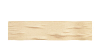 Transparent Background: diverse ripped paper and tape strips paper ribbon Long beige wrinkled paper strip isolated on transparent background
