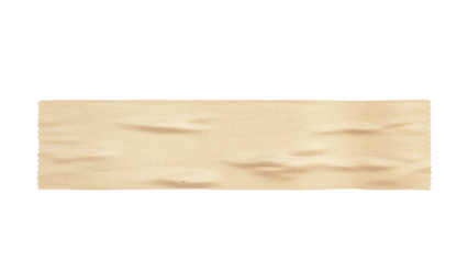 Transparent Background: diverse ripped paper and tape strips paper ribbon Long beige wrinkled paper strip isolated on transparent background
