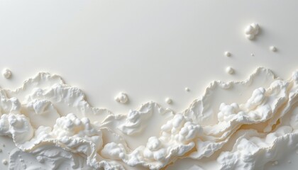 cloud white layers 112: moonlit white, delicate paper like filaments, lit by soft cool fill light, featuring delicate tonal seams, composition: full bleed cloudy panorama, use: elegant menu design