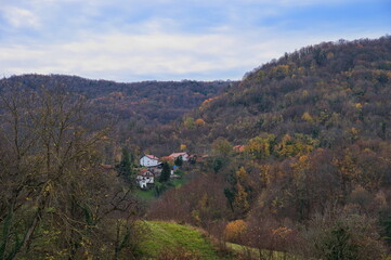 Little village on the hill in northern Croatia