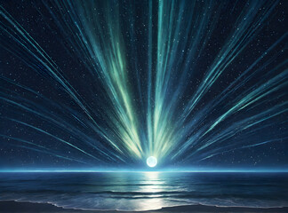 abstract blue background with rays